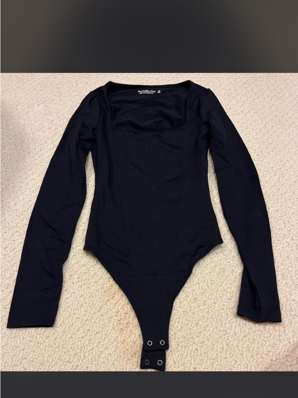 black square neck bodysuit